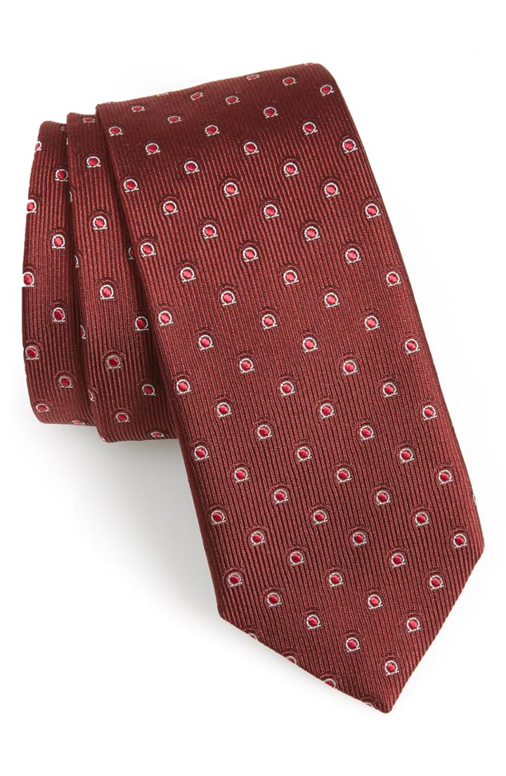 Men's Salvatore Ferragamo Fabrian Print Silk Tie