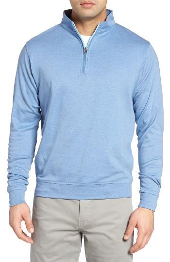 Men's Peter Millar Quarter Zip Pullover - Blue