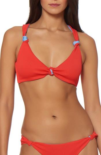 Women's Dolce Vita Knotted Bikini Top - Red