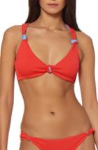 Women's Dolce Vita Knotted Bikini Top - Red