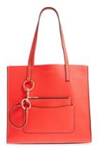 Marc Jacobs The Bold Grind Leather Pocket Tote - Red