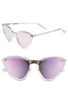 Women's Leith Metal Cat Eye Sunglasses - Silver/ Purple