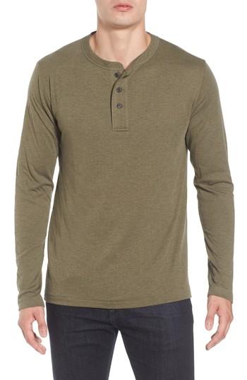 Men's Billy Reid Cullman Henley, Size - Green