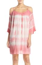 Women's Fraiche By J Tie Dye Crepe Cold Shoulder Dress