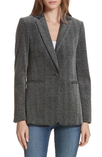 Women's Frame Herringbone Blazer - Grey