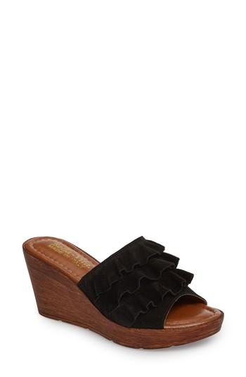 Women's Bella Vita Bey Platform Wedge Sandal N - Black