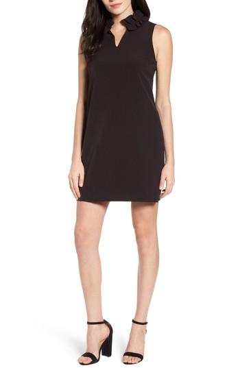 Women's Vineyard Vines Ruffle Neck Shift Dress - Black