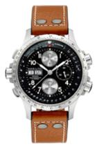 Men's Hamilton Khaki Aviation X-wind Automatic Chronograph Leather Strap Watch, 44mm
