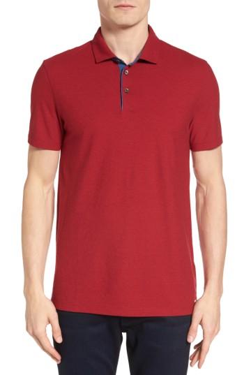 Men's Boss Place 15 Slim Fit Polo, Size - Red