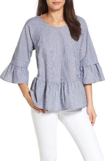 Women's Pleione Crisscross Drop Ruffle Top - Black