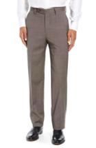 Men's Berle Manufacturing Flat Front Wool Trousers - Brown