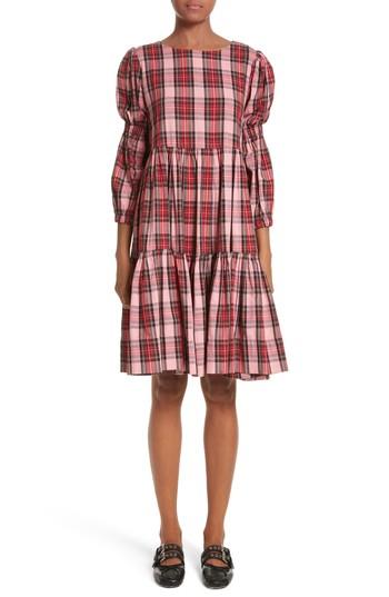 Women's Molly Goddard Martha Tartan Dress Us / 8 Uk - Pink