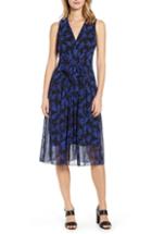 Women's Anne Klein Delphine Print Midi Dress - Black