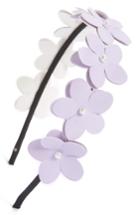 Cara Faux Leather Flower Headband, Size - Purple