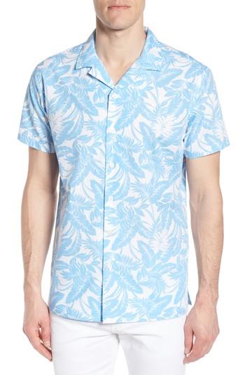Men's Coastaoro Camp Ventu Regular Fit Short Sleeve Sport Shirt - Blue