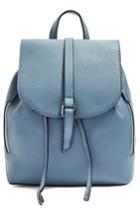 Topshop Jaz Faux Leather Backpack - Blue