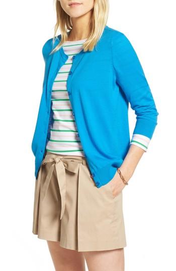 Women's 1901 Cotton Blend Cardigan - Blue