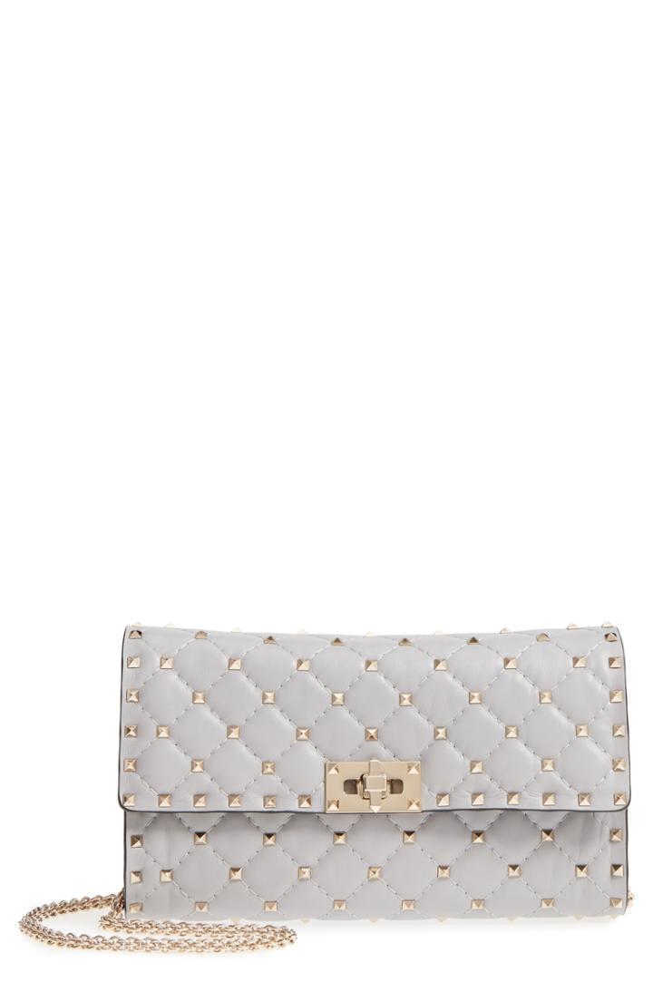 Valentino Garavani Rockstud Matelasse Quilted Leather Crossbody Bag -