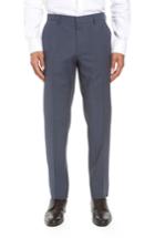 Men's Boss Genesis Flat Front Check Wool Trousers R - Red