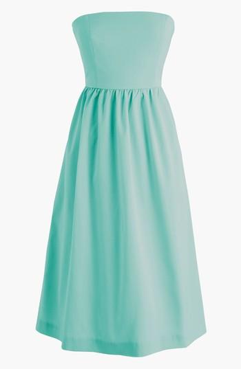 Women's J.crew Strapless Fit & Flare Dress