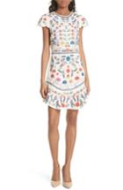 Women's Alice + Olivia Rapunzel Embroidered & Embellished Dress - Ivory