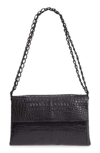 Nancy Gonzalez Genuine Crocodile Shoulder Bag - Blue