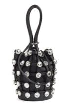Alexander Wang Mini Roxy Crystal Studded Nappa Leather Bucket Bag -