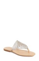 Women's Jeffrey Campbell Abelia Crystal Embellished Sandal M - Metallic