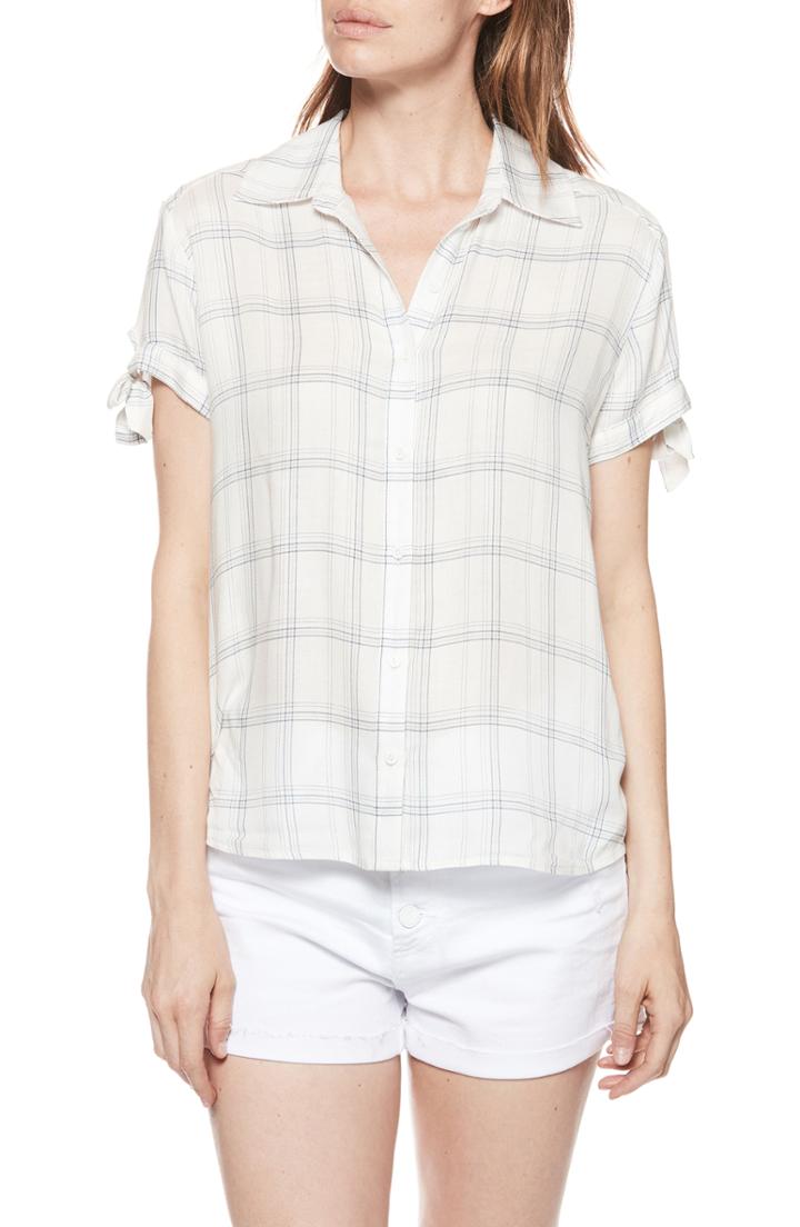 Women's Velvet By Graham & Spencer Slub Cotton Voile Sleeve Tee