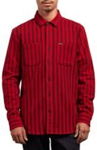 Men's Volcom Shader Flannel Shirt - Red