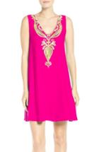 Women's Lilly Pulitzer Owen Embroidered Trapeze Dress - Pink