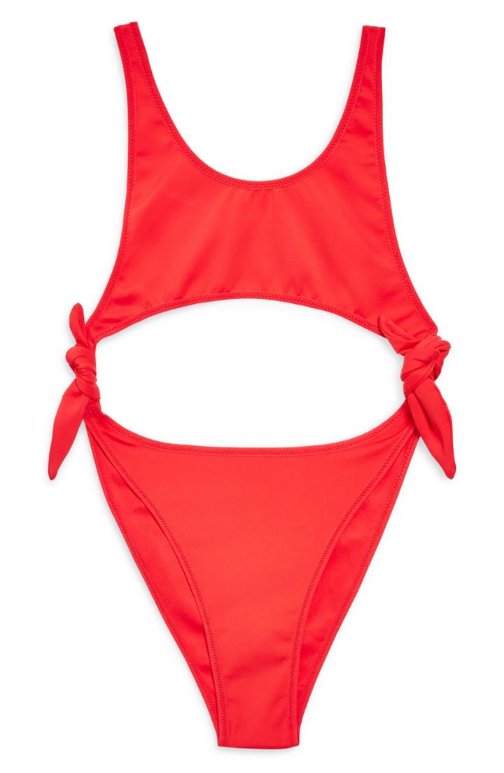Women's Topshop Split Tie Swimsuit