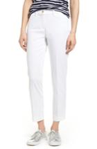 Women's Brax Straight Leg Cropped Trousers - White