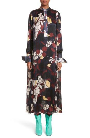 Women's Roksanda Anwyn Floral Silk Dress Us / 10 Uk - Blue