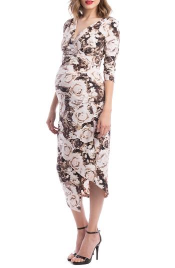 Women's Lilac Clothing Carly Faux Wrap Maternity/nursing Dress - Pink