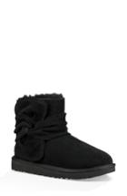 Women's Ugg Mini Bow Spill Seam Bootie M - Black