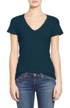 Women's James Perse Slub Cotton V-neck Tee - Blue