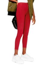 Women's Topshop Joni Ankle Jeans W X 30l (fits Like 27w) - Red