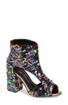 Women's Lauren Lorraine Roxy Sequin Sandal .5 M - Metallic