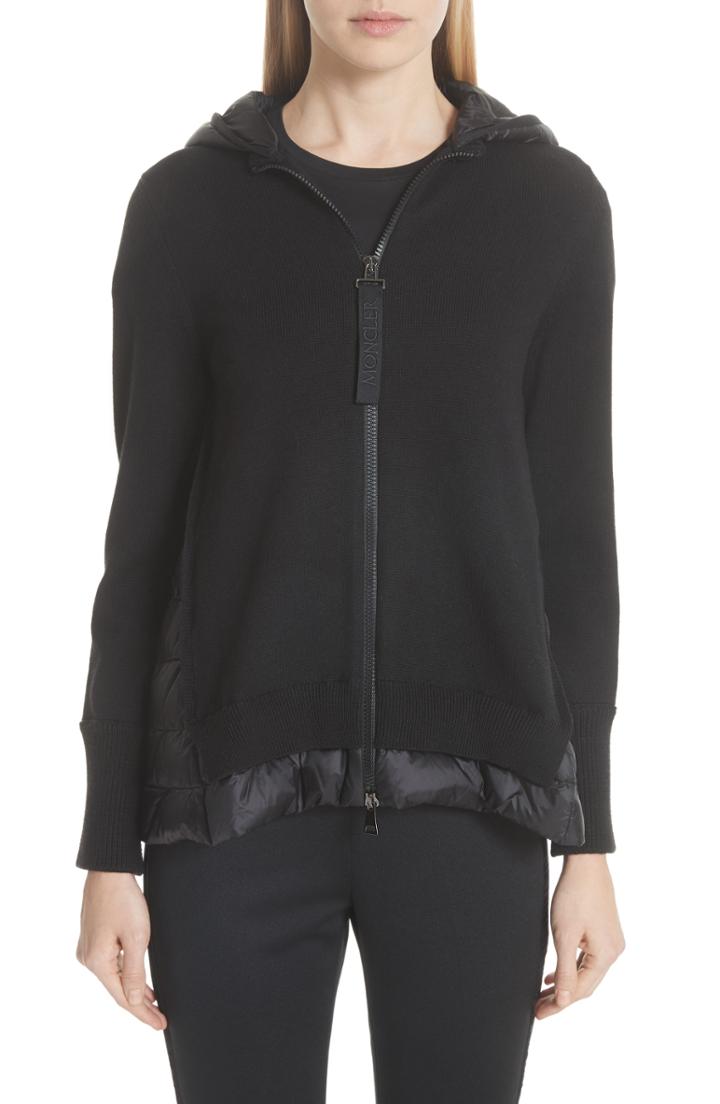 Women's Moncler Hooded Quilted Cardigan