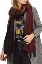 Women's Topshop Double Face Scarf, Size - Burgundy