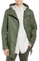 Men's French Connection Rubber Coated Raincoat, Size - Green