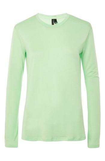 Women's Topshop Boutique Lyocell Long Sleeve T-shirt Us (fits Like 2-4) - Green