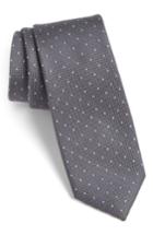 Men's Calibrate Dot Cotton & Silk Tie, Size - Black