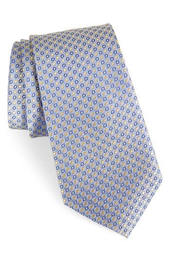 Men's Calibrate Optical Dot Silk Tie, Size - Yellow