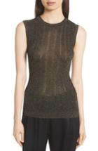 Women's Nili Lotan Lace Metallic Knit Top - Black