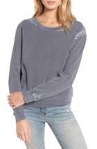 Women's Stateside Lace Trim Sweatshirt - Grey