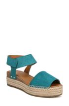 Women's Sarto By Franco Sarto Oak Genuine Calf Hair Platform Wedge Espadrille M - Green