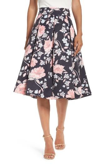 Women's Eliza J Floral Print Midi Skirt
