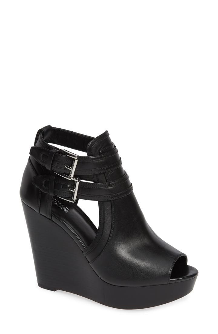 Women's Michael Michael Kors Blaze Wedge Sandal M - Black